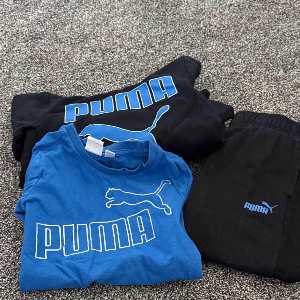 Puma Kids Pajama Set - Blue and Black